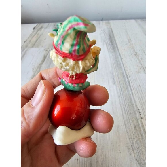 Enesco tiddles ornament elf fiddle vintage figurine 1990 ziminecki Xmas decor - Picture 4 of 10